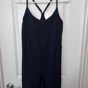 Old Navy one piece activewear Black tank Jumpsuit with built in bra NWOT